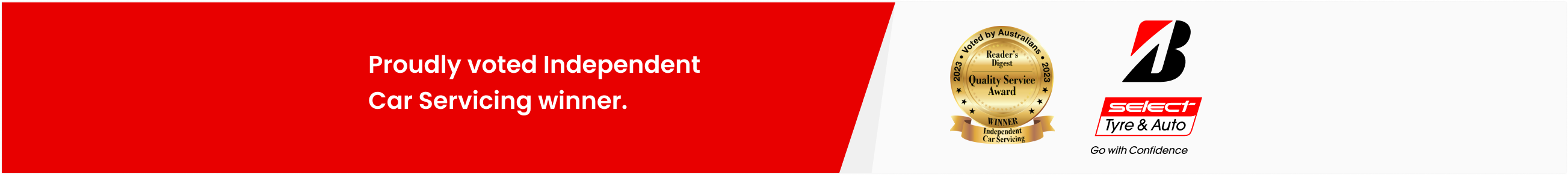Proudly voted Independent Car Servicing winner