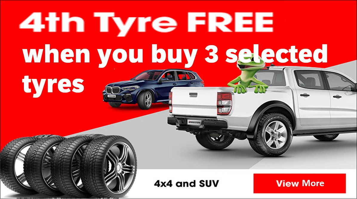Up to $150 Cash Back on Bridgestone Dueler 4x4/SUV and Alenza SUV tyres.